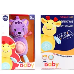 Orsetto di peluche viola con effetti di luce e suono 30cm