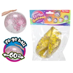 Palla gonfiabile glitterata da 60 cm in diverse varianti