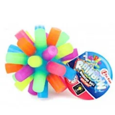 Palla rimbalzante luminosa arcobaleno 1pz immagine 2