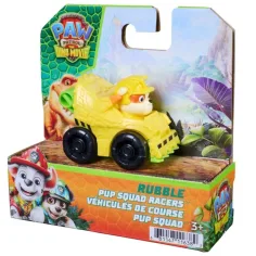 Paw Patrol: Dino Movie mini auto da corsa di Rubble 6,4 cm - Spin Master