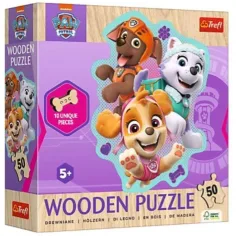 Paw Patrol - Squadra Allegra - Puzzle in Legno da 50 Pezzi - Trefl immagine 1