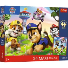 Paw Patrol Passeggiata divertente con i cuccioli 24 pezzi Maxi puzzle - Trefl immagine 1