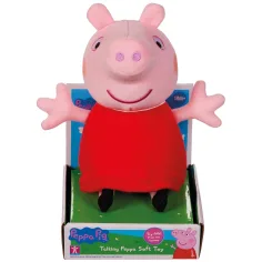 Peluche parlante Peppa Pig in abito rosso 20cm
