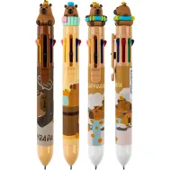 Penna a sfera Capybara 8 colori, vari tipi, 1 pezzo, 0,5 mm