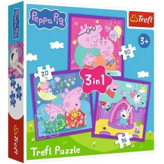 Peppa Pig 3 in 1 puzzle da 20-36-50 pezzi - Trefl immagine 1