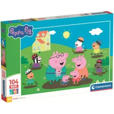 Peppa Pig Salto Felice nelle Pozzanghere 104 Pezzi Maxi Puzzle – Clementoni