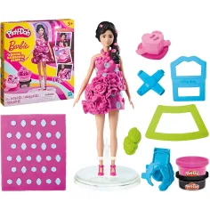 Play-Doh: Barbie Gioielli e nastri scintillanti set di pasta modellabile con bambola – Hasbro