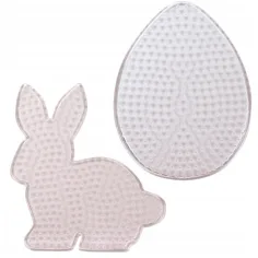PlayBox: basi di perline MIDI da 5 mm da stirare, set di 5 con coniglio e uovo di Pasqua
