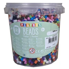 PlayBox: Confezione da 5000 perle MIDI termoadesive da 5mm in plastica riciclata di diversi colori