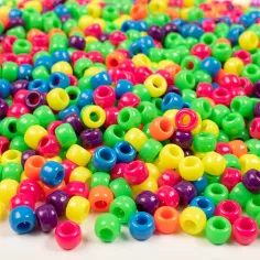 PlayBox: Confezione di 1000 perline colorate a forma di cilindro in colori neon