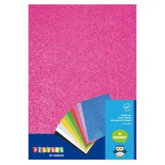 PlayBox: Fogli di schiuma decorativi scintillanti 10 pezzi A4