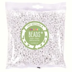 PlayBox: Pacchetto di 6000 perle MIDI termoplastiche riutilizzabili da 5 mm di colore bianco