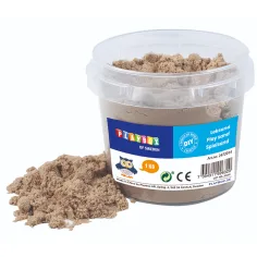 PlayBox: Secchio di 1 kg di pasta da modellare color sabbia naturale