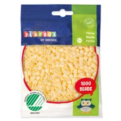 PlayBox: perline da stiro MIDI da 5 mm in colore giallo chiaro da 1000 pezzi