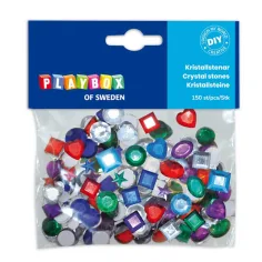PlayBox: Pietre di cristallo adesive 150 pezzi 10-14mm