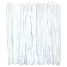 PlayBox: Set di fili di chenille bianchi da 100 pezzi