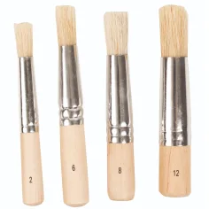 PlayBox: Set di 4 pennelli in pelo di cinghiale corto