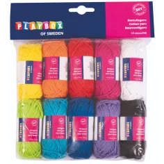 PlayBox: Set di filati di cotone colorati 10x10grammi