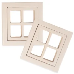 PlayBox: Set di finestre in legno, 2 pezzi, 8x8,5 cm