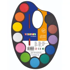 PlayBox: Set di palette di colori ad acquerello da 12 pezzi con pennello