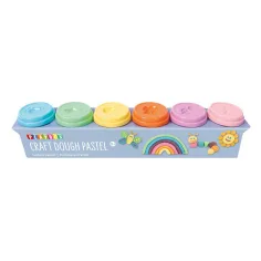 PlayBox: Set di pasta modellabile color pastello da 6 pezzi