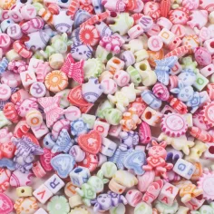 PlayBox: Set di perline miste color pastello da 550 pezzi