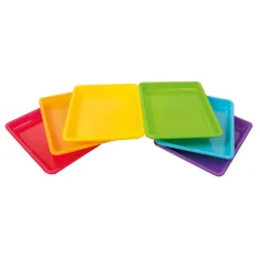 PlayBox: Vassoio in plastica colorato 28x22x3cm 1pz