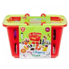 Playgo: Set di alimenti nel carrello della spesa