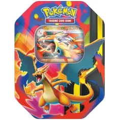 Pokémon TCG: Mega Charizard Tin confezione di carte in scatola di metallo in due varianti 1pz
