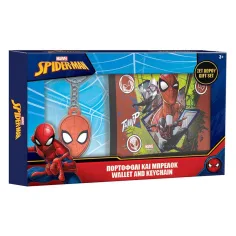 Portafoglio Spider-Man con portachiavi in confezione regalo