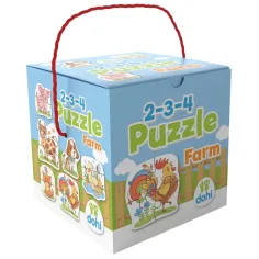 Puzzle 2-3-4 Pezzi - Animali della Fattoria