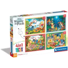 Puzzle 4 in 1 di Winnie the Pooh - Clementoni