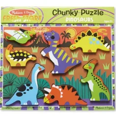 Puzzle di forme in legno facile da afferrare con dinosauri - Melissa & Doug