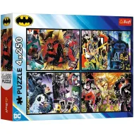 Puzzle Batman: Gli eroi e i cattivi di Gotham 4x250 pezzi - Trefl