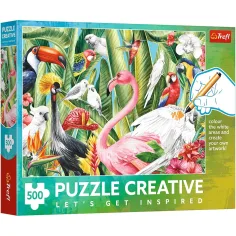 Puzzle colorabile Creative Paradicsommadarak da 500 pezzi - Trefl