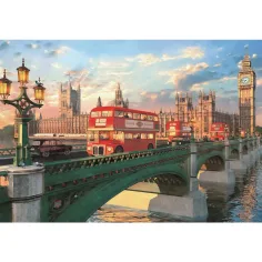 Puzzle compatto HQC da 500 pezzi al tramonto del ponte di Westminster - Clementoni immagine 2