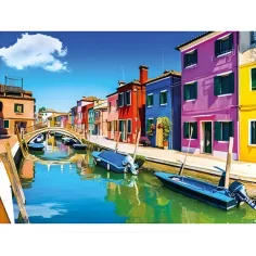 Puzzle con diamanti: Set di pittura con diamanti Venezia 30x40cm