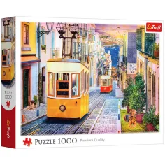 Puzzle da 1000 pezzi di una stretta strada portoghese - Trefl immagine 1