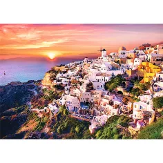 Puzzle del tramonto di Santorini da 1000 pezzi - Trefl immagine 2