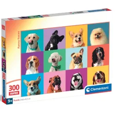 Puzzle di 300 pezzi di facce di cani felici - Clementoni immagine 1