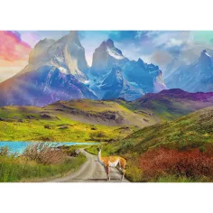 Puzzle di 500 pezzi Lama in Patagonia - Trefl immagine 2
