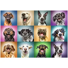 Puzzle di 1000 pezzi con ritratti di cani divertenti - Trefl immagine 2