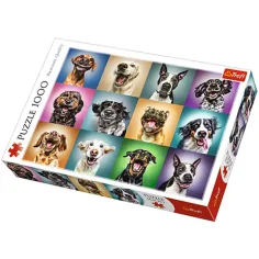 Puzzle di 1000 pezzi con ritratti di cani divertenti - Trefl