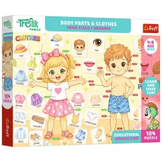 Puzzle educativo di 104 pezzi su parti del corpo e vestiti - Trefl