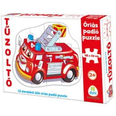 Puzzle gigante per pavimento camion dei pompieri 12 pezzi
