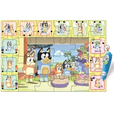 Puzzle interattivo da pavimento 24 pezzi Bluey e amici - Clementoni immagine 3