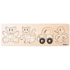 Puzzle per bambole in legno da 4 pezzi - Woodyland immagine 2