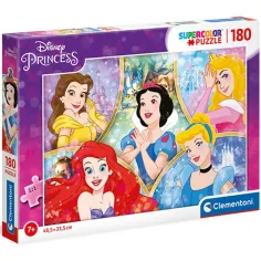Puzzle Supercolor da 180 pezzi delle principesse Disney - Clementoni