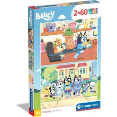 Puzzle supercolor Bluey 2x60 pezzi - Clementoni