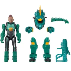 Quantum Heroes: Azione figura Dinoster Oz con armatura verde 20 cm immagine 2
